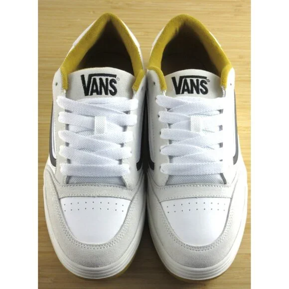 Vans Men's Hylane True White Harvest Gold Striped Lifestyle Shoes Size 10 NIB - Picture 3 of 7